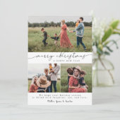 Frohe moderne Kalligrafie Weihnachten 3 Weihnachts (Stehend Vorderseite)