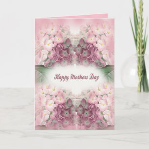 Frohe Mutter Tag dunkelrosa Hydrangeas Karte