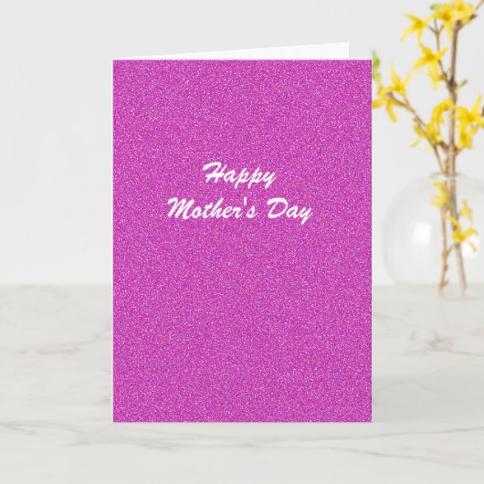 Frohe Mutter Tag heiß rosa Karte (Gelbe Blume)