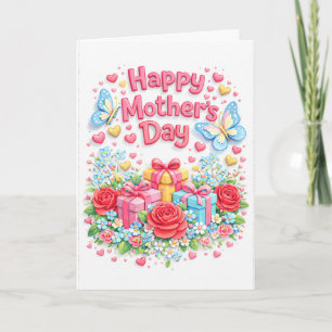 Frohe Muttertag 3D-Effekt-Grußkarte Karte