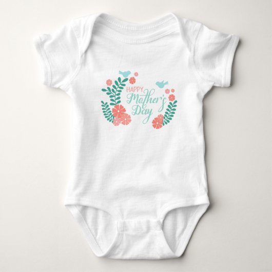 Frohe Muttertag Baby Strampler (Vorderseite)
