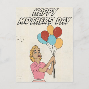 Frohe Muttertag-Ballons Postkarte