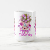 Frohe Muttertag Blumenstrauß Kaffeetasse (Mittel)