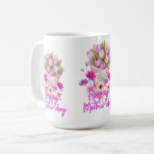 Frohe Muttertag Blumenstrauß Kaffeetasse (Vorderseite Links)