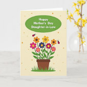 Frohe Müttertag-Blumenstrauß-Karte Karte (Gelbe Blume)
