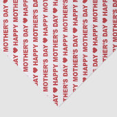 Frohe Muttertag dunkelrot auf weiß Seidenpapier (Ausschnitt)