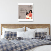 frohe Muttertag florale Grußkarte Leinwanddruck (Insitu (Schlafzimmer))