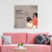 frohe Muttertag florale Grußkarte Leinwanddruck (Insitu (Wohnzimmer))