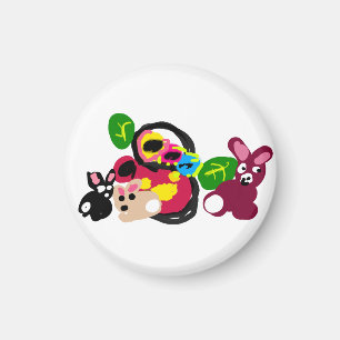 Frohe Muttertag Hasen und Kaninchen Magnet