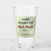 Frohe Muttertag Hexen-Mama-Design Glas (Vorderseite)