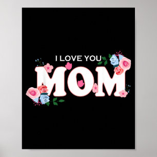 Frohe Muttertag ich liebe dich Mama Damen Poster