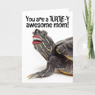 Frohe Muttertag lustige Schildkröte mit menschlich Feiertagskarte