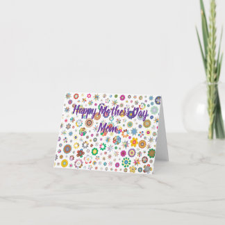 Frohe Muttertag Mama Floralmuster Karte