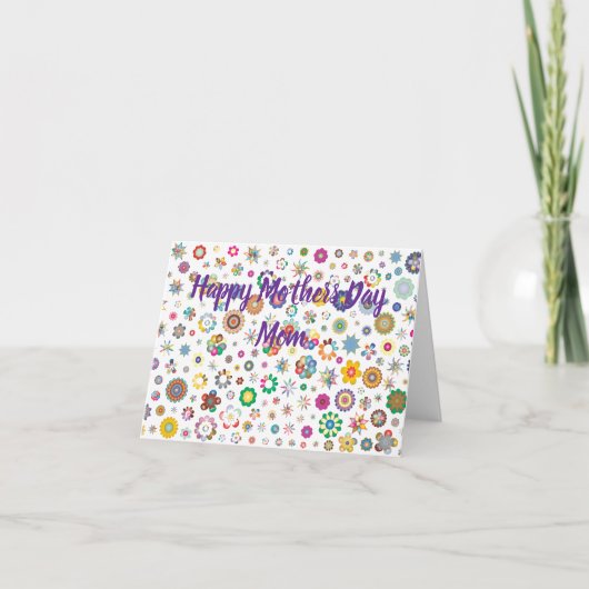 Frohe Muttertag Mama Floralmuster Karte (Vorderseite)