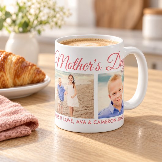Frohe Muttertag Mama Pink Script Foto Kaffeetasse
