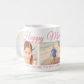 Frohe Muttertag Mama Pink Script Foto Kaffeetasse (Vorderseite Links)