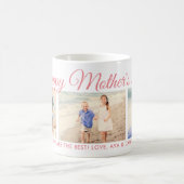 Frohe Muttertag Mama Pink Script Foto Kaffeetasse (Mittel)