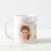 Frohe Muttertag Mama Pink Script Foto Kaffeetasse (Links)