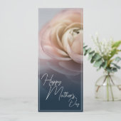 Frohe Muttertag mit großer rosa Rose (Stehend Vorderseite)