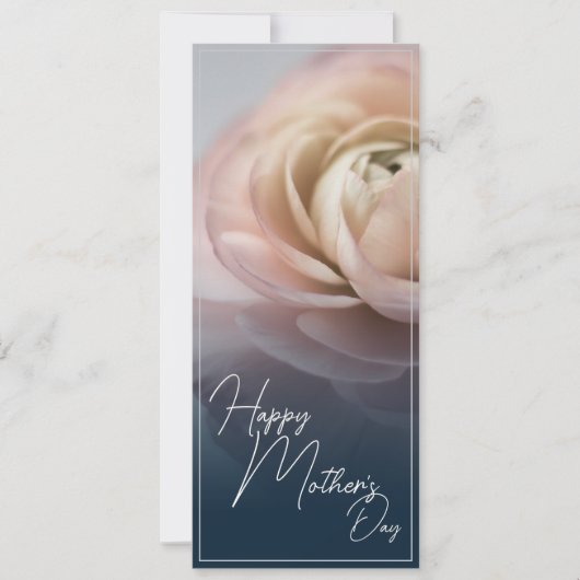 Frohe Muttertag mit großer rosa Rose (Vorderseite)