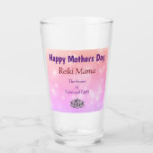 Frohe Muttertag Reiki Mama Design Glas (Vorderseite)
