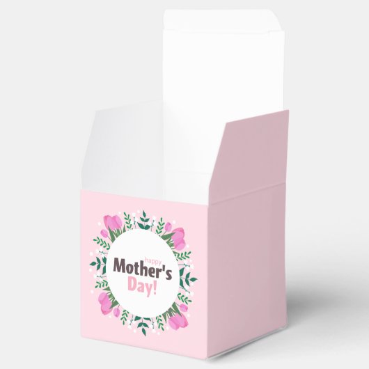 Frohe Muttertag  rosa Tulpen Geschenkschachtel (Geöffnet)