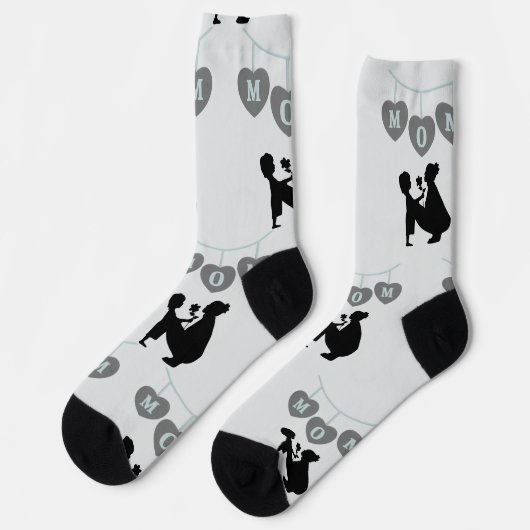 Frohe Muttertag Socken (Linkes Detail)