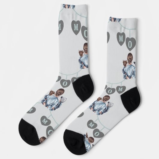 Frohe Muttertag Socken (Linkes Detail)