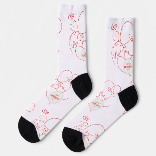 Frohe Muttertag Socken (Linkes Detail)