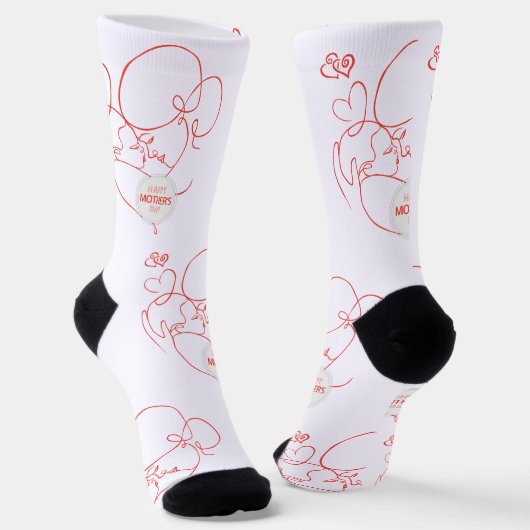 Frohe Muttertag  Socken (Gewinkelt)