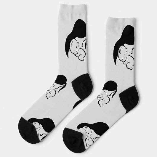 Frohe Muttertag Socken (Linkes Detail)