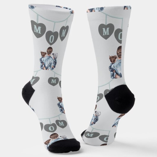 Frohe Muttertag  Socken (Gewinkelt)