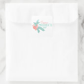 Frohe Muttertag süße florale Frühlingsvögel Quadratischer Aufkleber (Tasche)
