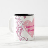 Frohe Muttertag Zweifarbige Tasse (Vorderseite Links)