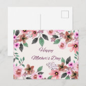 Frohe Muttertags-Aquarellblumen Feiertagspostkarte (Vorne/Hinten)