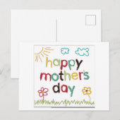 Frohe Muttertags-Grußkarte Postkarte (Vorne/Hinten)
