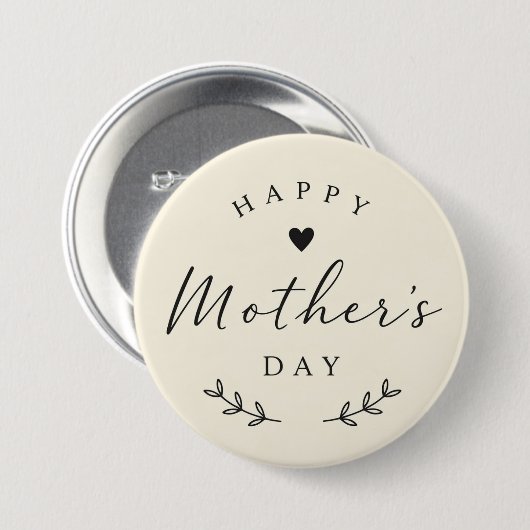 Frohe Muttertags-Knopf Button (Vorne & Hinten)