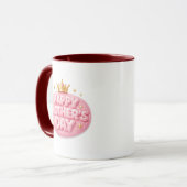 Frohe Muttertags-Krone-Blasen-Schrift Tasse (Vorderseite Links)