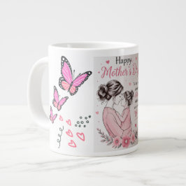 Frohe Muttertags-Schmetterling-Tasse Jumbo-Tasse