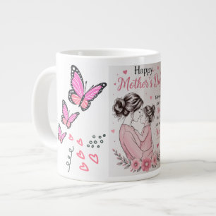 Frohe Muttertags-Schmetterling-Tasse Jumbo-Tasse
