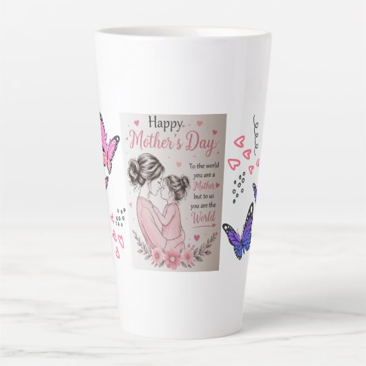 Frohe Muttertags-Schmetterling-Tasse Milchtasse (Vorderseite)