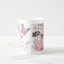 Frohe Muttertags-Schmetterling-Tasse Porzellantasse