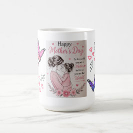 Frohe Muttertags-Schmetterlingstasse Kaffeetasse