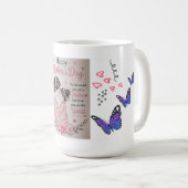 Frohe Muttertags-Schmetterlingstasse Kaffeetasse (VorderseiteRechts)