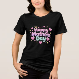 Frohe Muttertags süße Bubble-Letter T-Shirt Tri-Blend Shirt