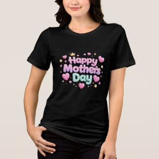 Frohe Muttertags süße Bubble-Letter T-Shirt Tri-Blend Shirt
