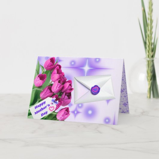 Frohe Muttertags-Tulpenkarte Karte (Vorderseite)