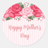 Frohe Muttertagsaufkleber Runder Aufkleber (Vorderseite)