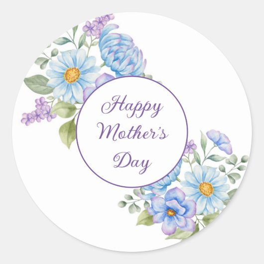 Frohe Muttertagsaufkleber Runder Aufkleber (Vorderseite)