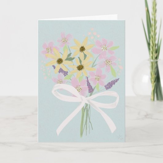 Frohe Muttertagsblumenkarte Karte (Vorderseite)